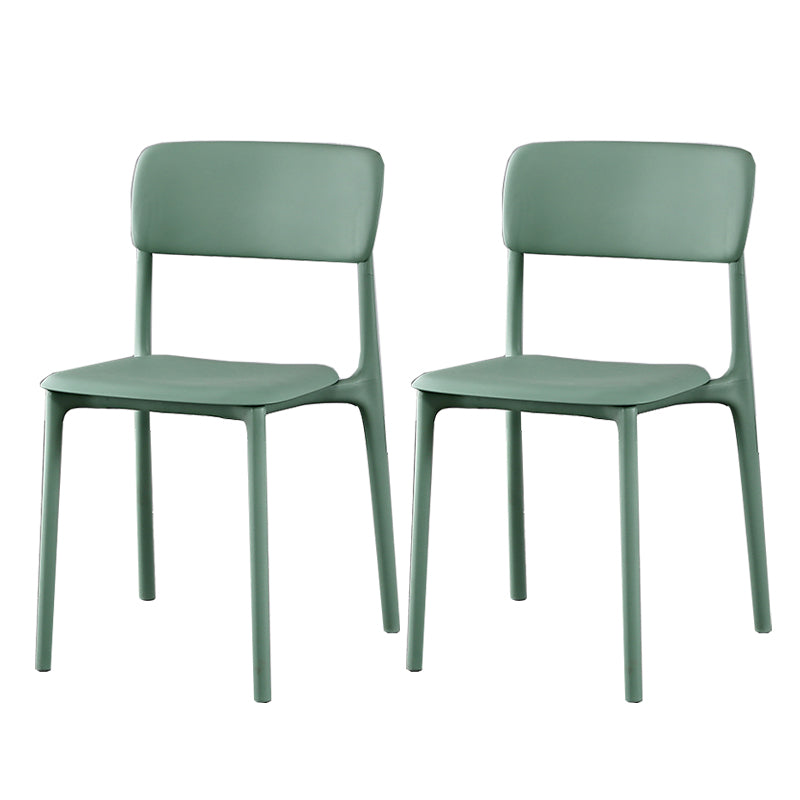 Plastic Modern Contemporary Kitchen Chair Armless Open Back Dining Room Chair