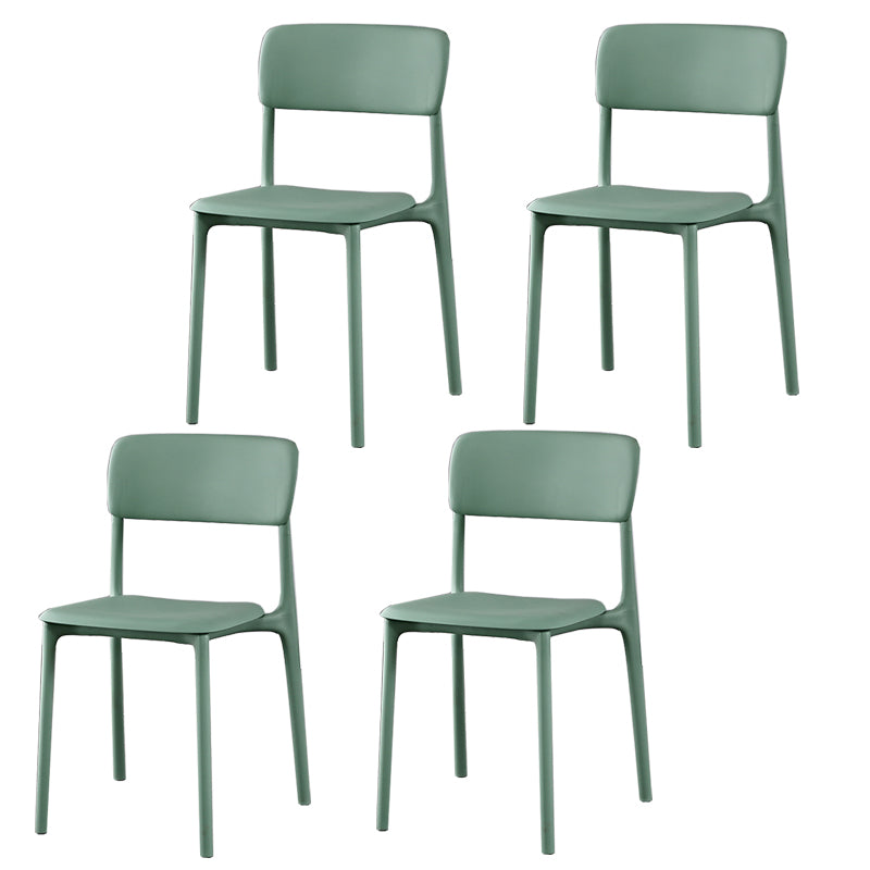Plastic Modern Contemporary Kitchen Chair Armless Open Back Dining Room Chair
