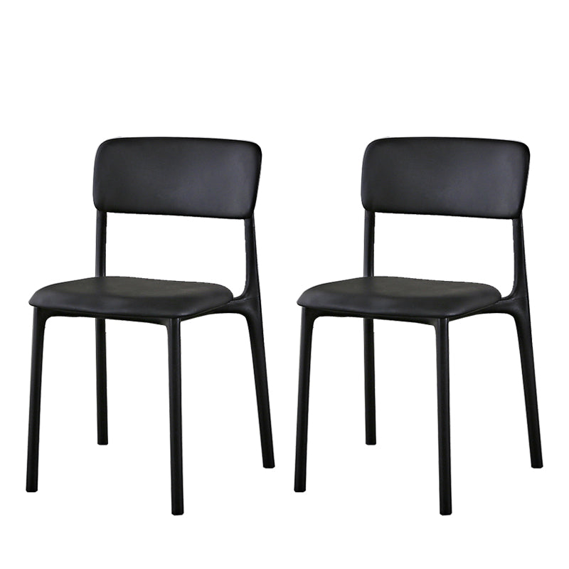 Plastic Modern Contemporary Kitchen Chair Armless Open Back Dining Room Chair