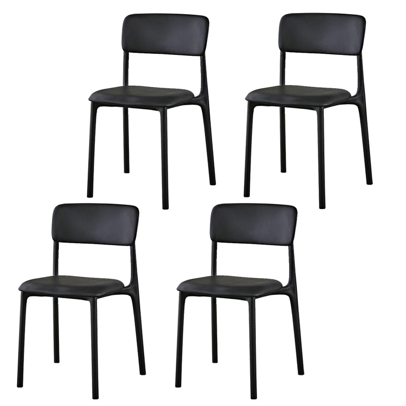 Plastic Modern Contemporary Kitchen Chair Armless Open Back Dining Room Chair