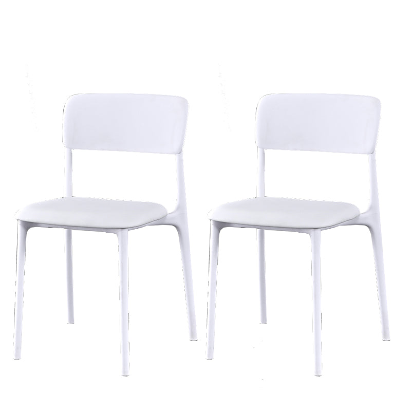 Plastic Modern Contemporary Kitchen Chair Armless Open Back Dining Room Chair