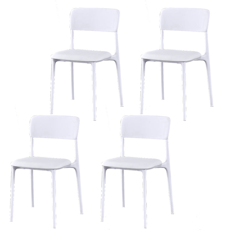 Plastic Modern Contemporary Kitchen Chair Armless Open Back Dining Room Chair