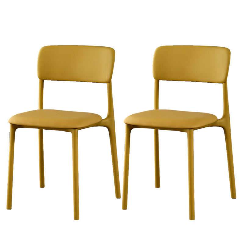 Plastic Modern Contemporary Kitchen Chair Armless Open Back Dining Room Chair