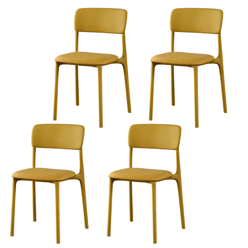 Plastic Modern Contemporary Kitchen Chair Armless Open Back Dining Room Chair