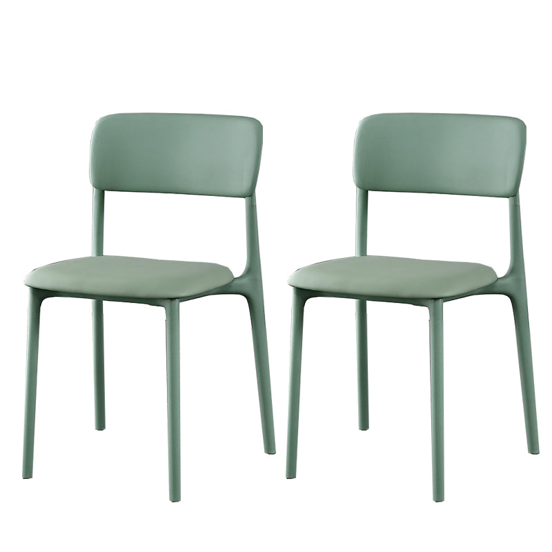 Plastic Modern Contemporary Kitchen Chair Armless Open Back Dining Room Chair