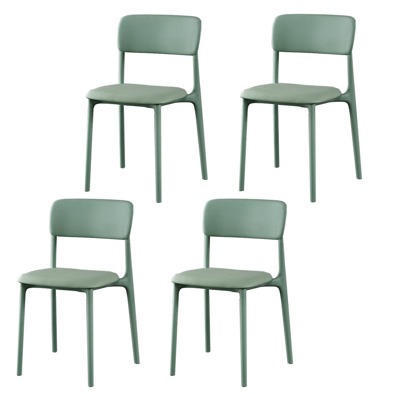 Plastic Modern Contemporary Kitchen Chair Armless Open Back Dining Room Chair