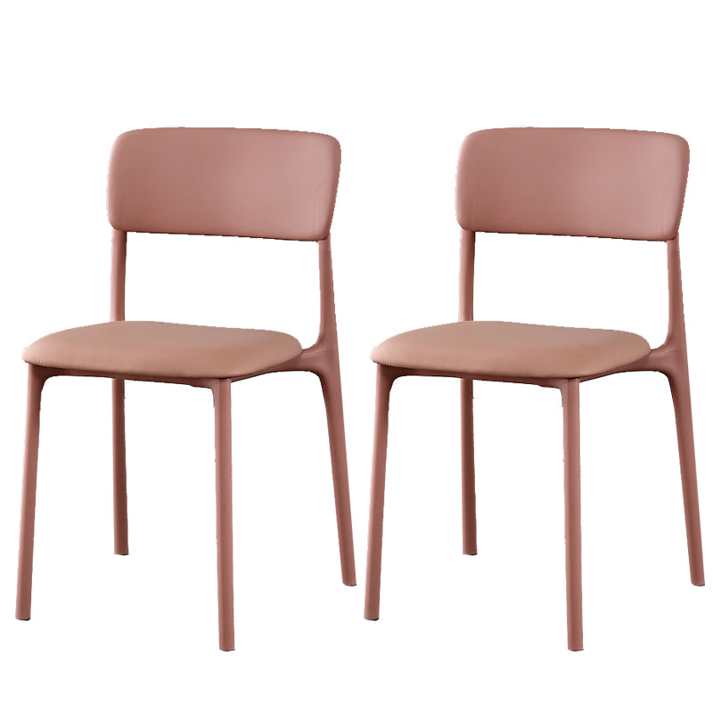 Plastic Modern Contemporary Kitchen Chair Armless Open Back Dining Room Chair