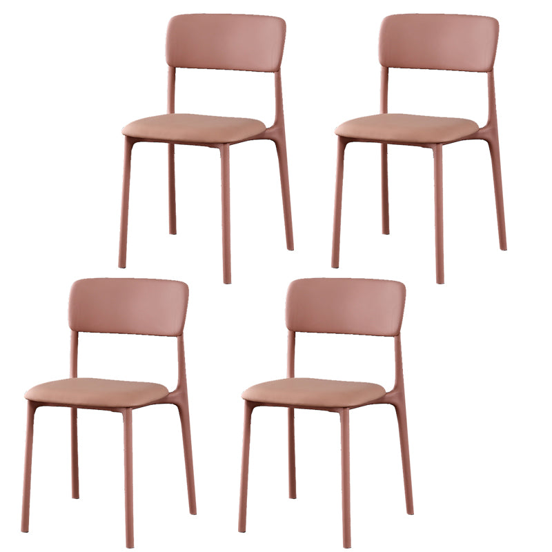 Plastic Modern Contemporary Kitchen Chair Armless Open Back Dining Room Chair