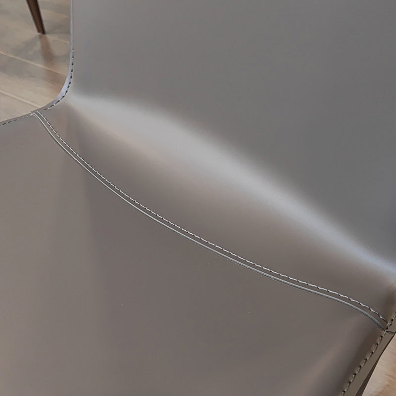 Glam Dining Room Side Chairs Leather Armless Dining Chairs for Home