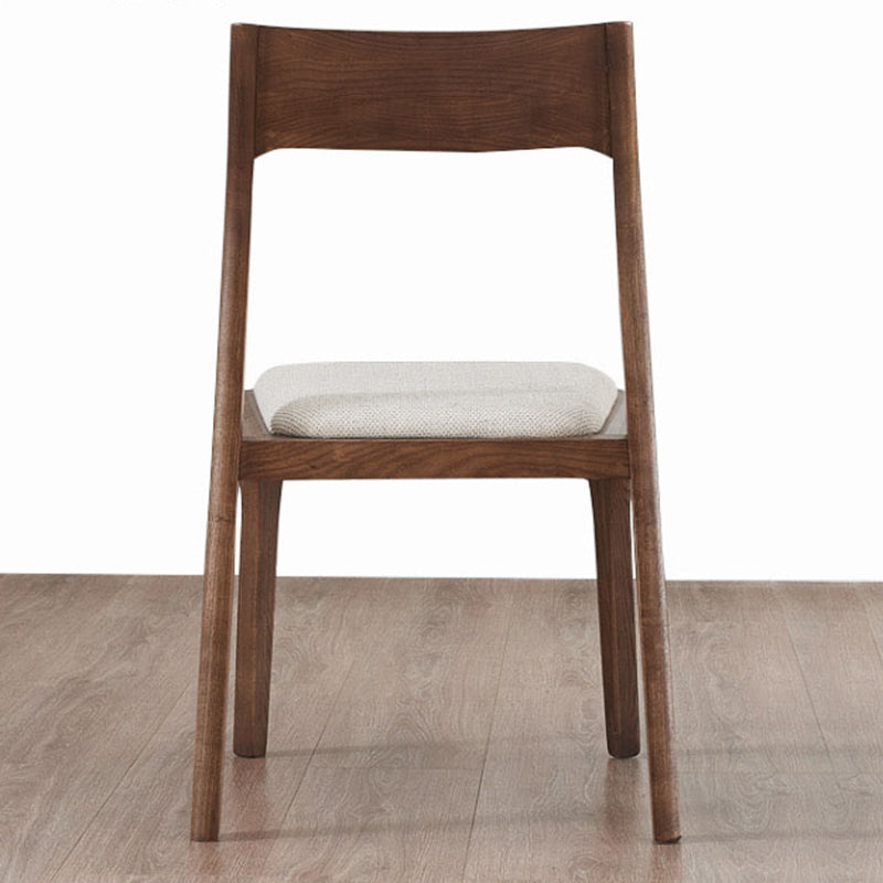 Armless Dining Chairs Modern Ash Wood Side Chairs for Dining Room