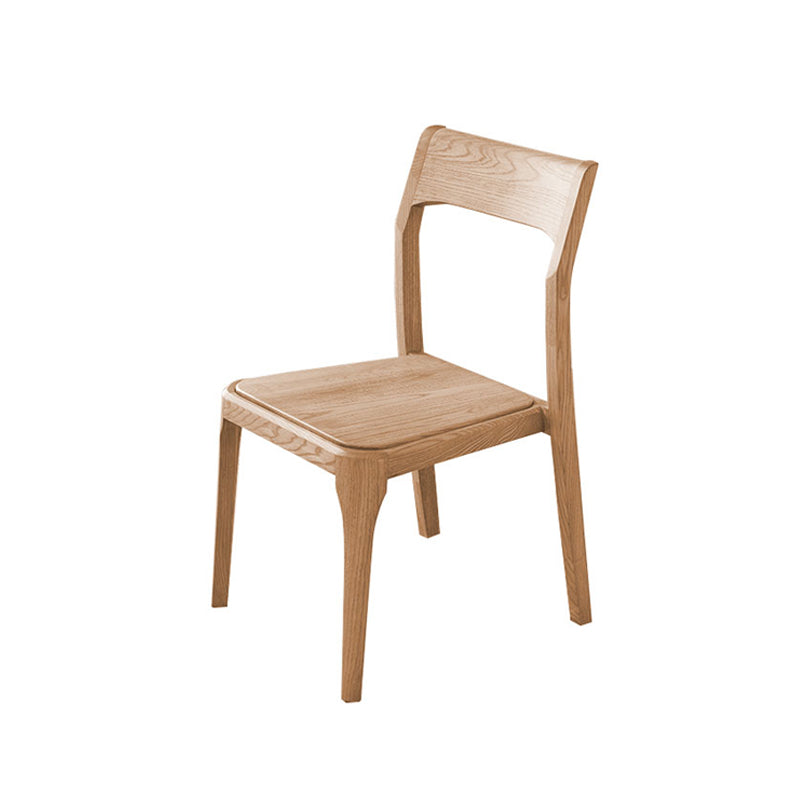 Armless Dining Chairs Modern Ash Wood Side Chairs for Dining Room