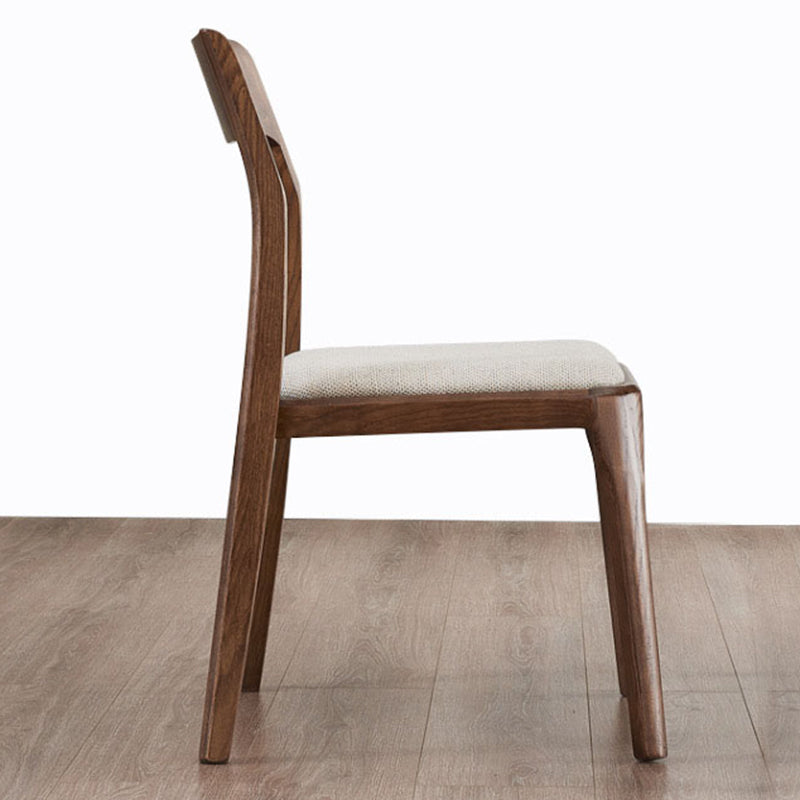 Armless Dining Chairs Modern Ash Wood Side Chairs for Dining Room