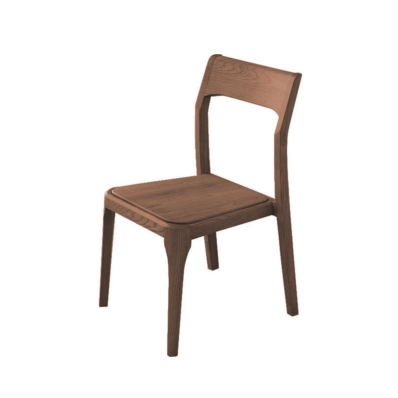 Armless Dining Chairs Modern Ash Wood Side Chairs for Dining Room