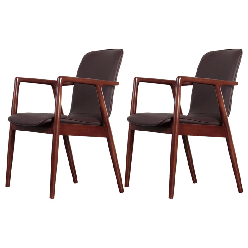 Arm Dining Chairs Modern Solid Wood Side Chairs for Dining Room