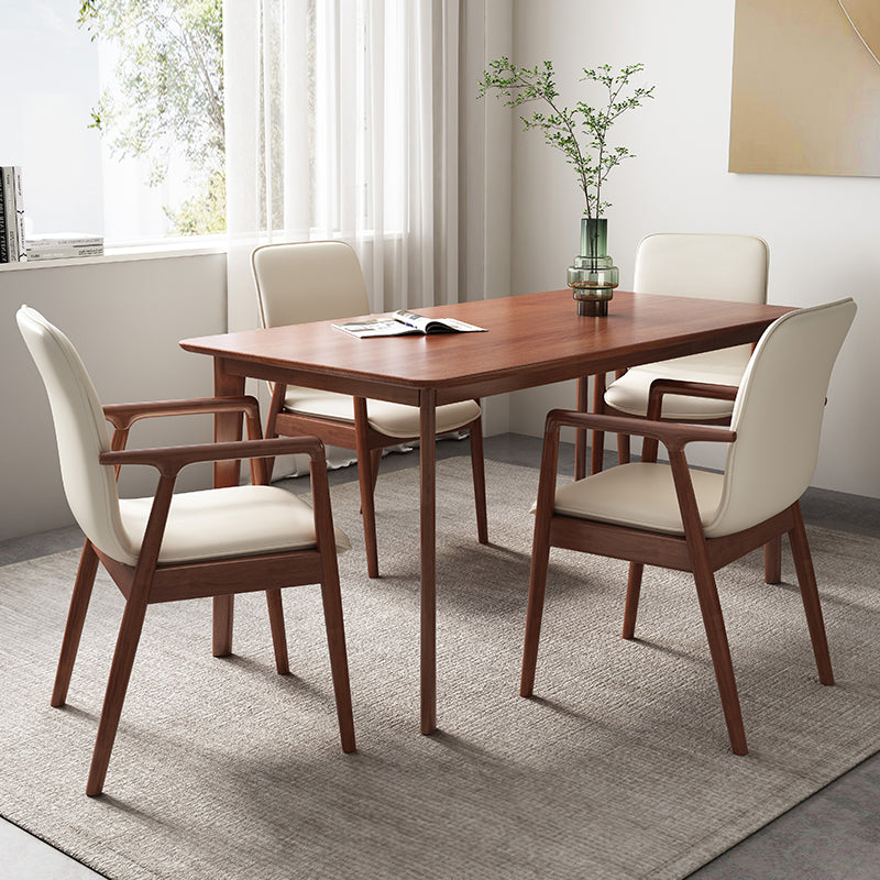 Arm Dining Chairs Modern Solid Wood Side Chairs for Dining Room