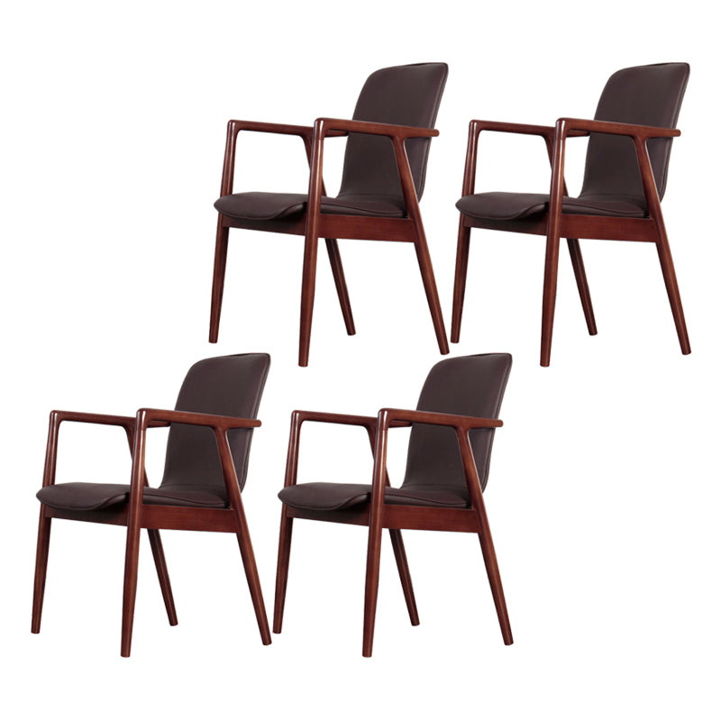 Arm Dining Chairs Modern Solid Wood Side Chairs for Dining Room