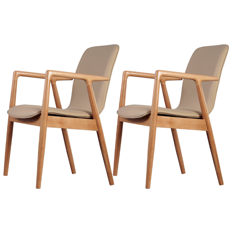 Arm Dining Chairs Modern Solid Wood Side Chairs for Dining Room