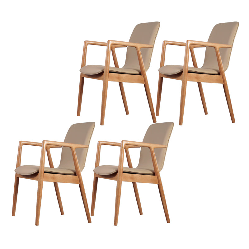 Arm Dining Chairs Modern Solid Wood Side Chairs for Dining Room