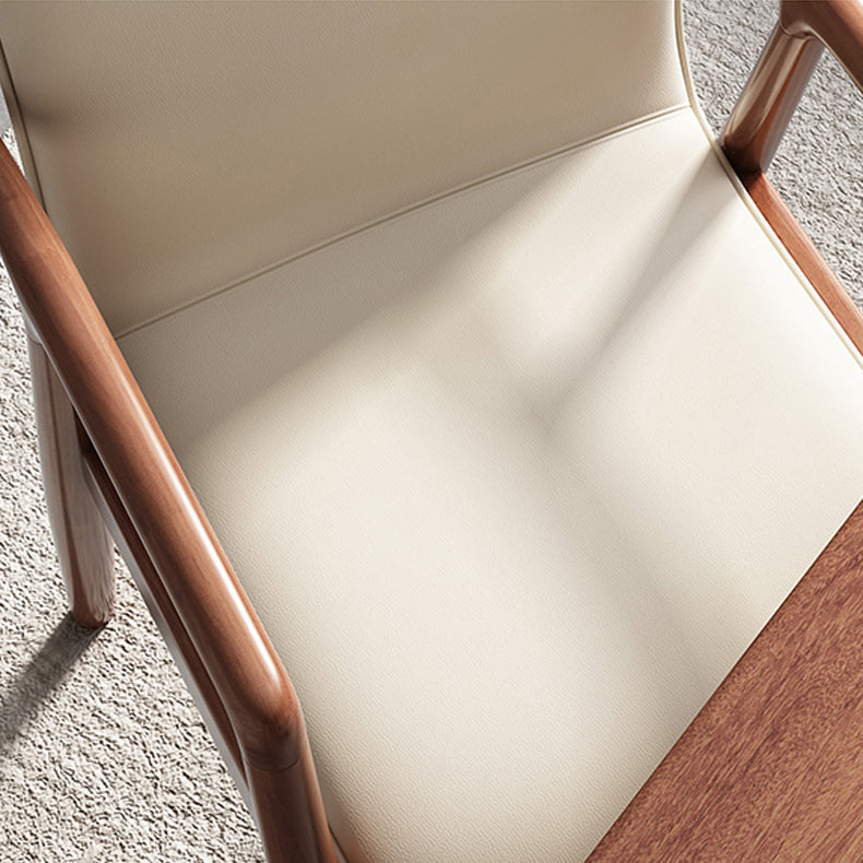 Arm Dining Chairs Modern Solid Wood Side Chairs for Dining Room