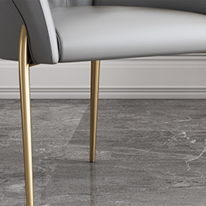 Glam Style Dining Arm Chair Upholstered Dining Chair for Dining Room