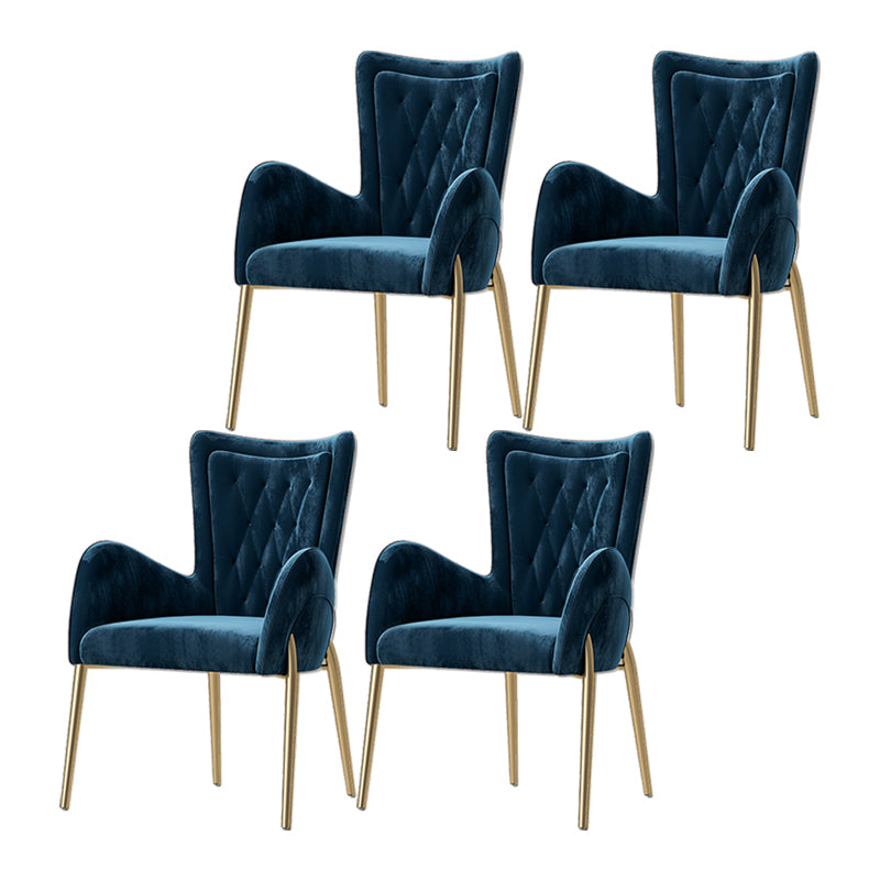 Glam Style Dining Arm Chair Upholstered Dining Chair for Dining Room