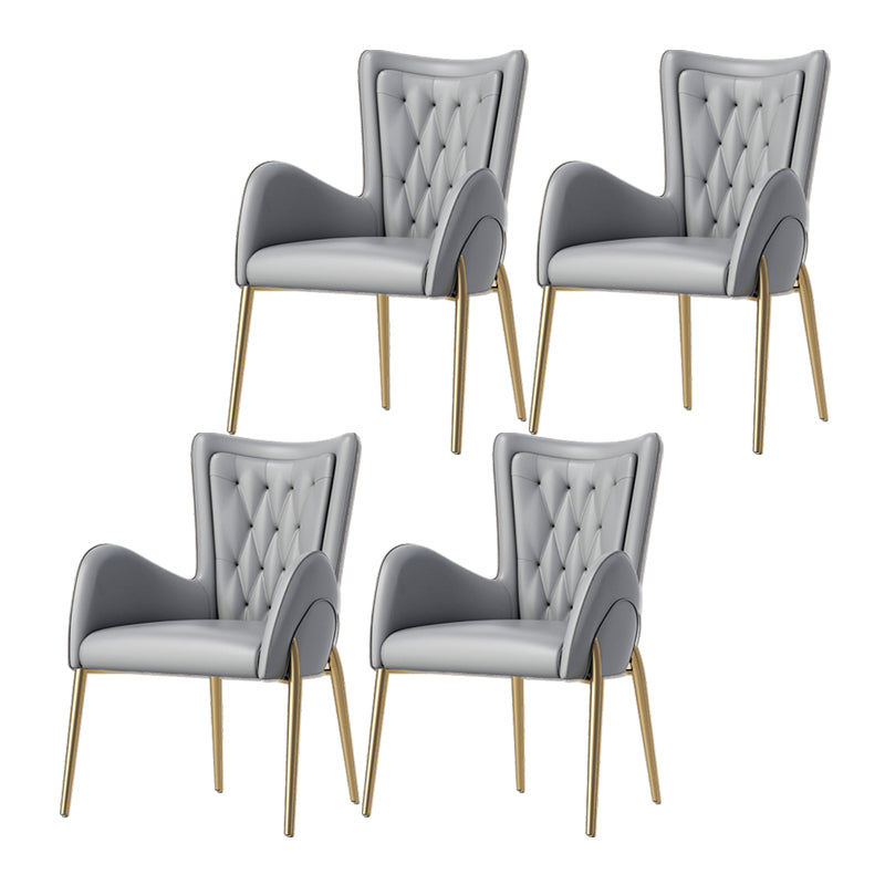 Glam Style Dining Arm Chair Upholstered Dining Chair for Dining Room