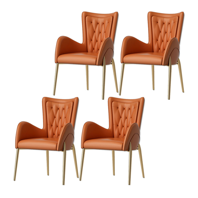 Glam Style Dining Arm Chair Upholstered Dining Chair for Dining Room