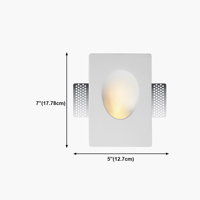 Gips eingebettete LED -Wandleuchten stilvolle minimalistische weiße Wandleuchte für den Flur