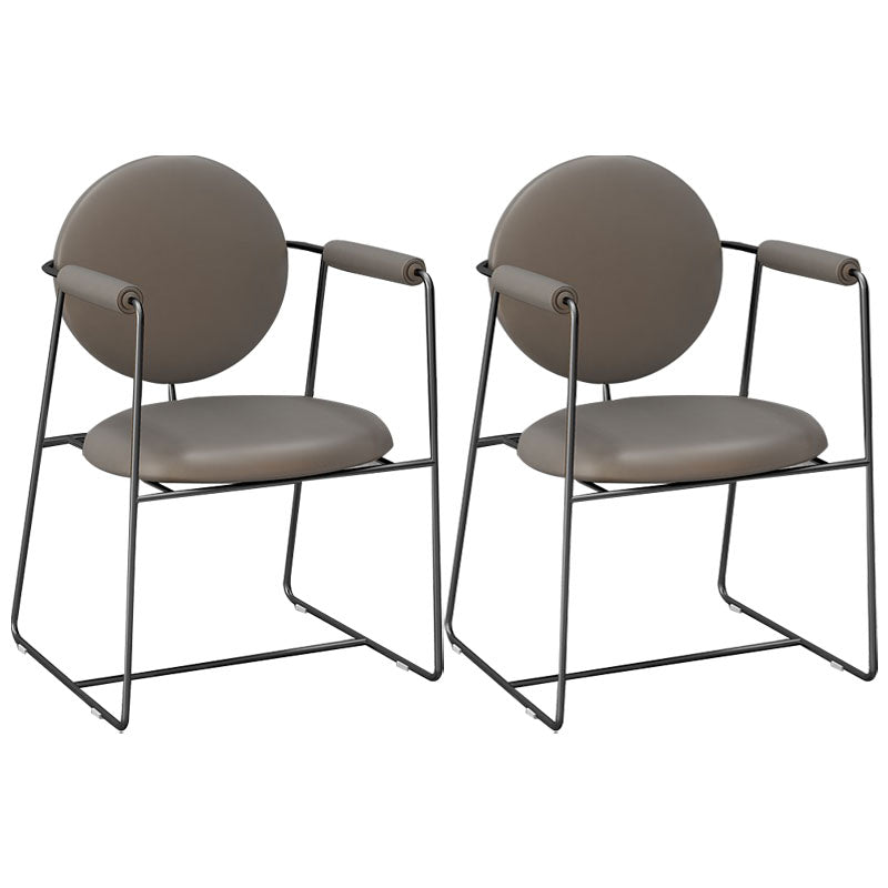 Luxury Dining Set 1/2/5 Pieces Sintered Stone Dining Table with Leather Chairs