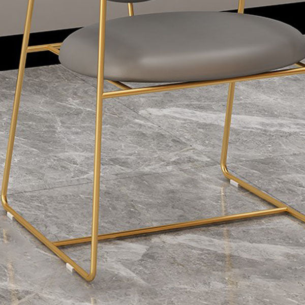 Luxury Dining Set 1/2/5 Pieces Sintered Stone Dining Table with Leather Chairs