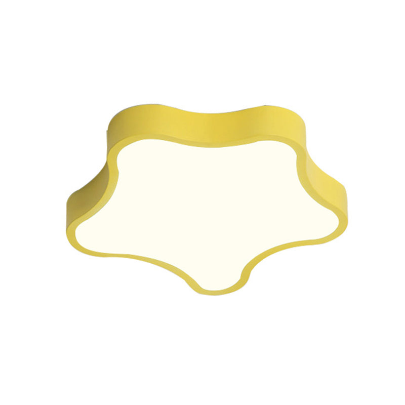 Modern Style Star Shade Ceiling Lamp Metal 1 Headed Ceiling Lighting for Bedroom