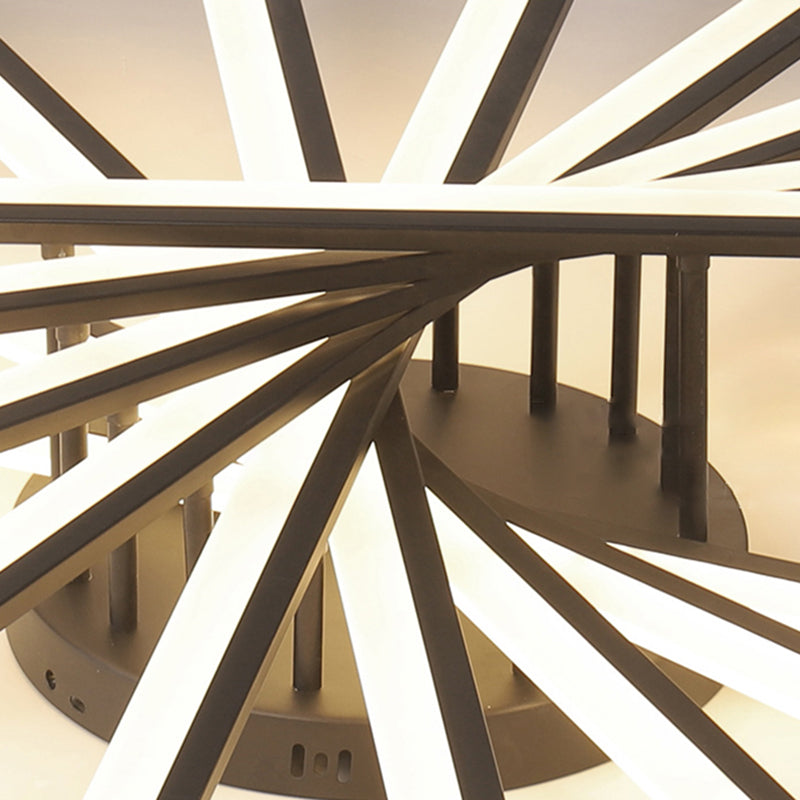 Line Shape LED Ceiling Lamp Modern Iron Flush Mount for Bedroom