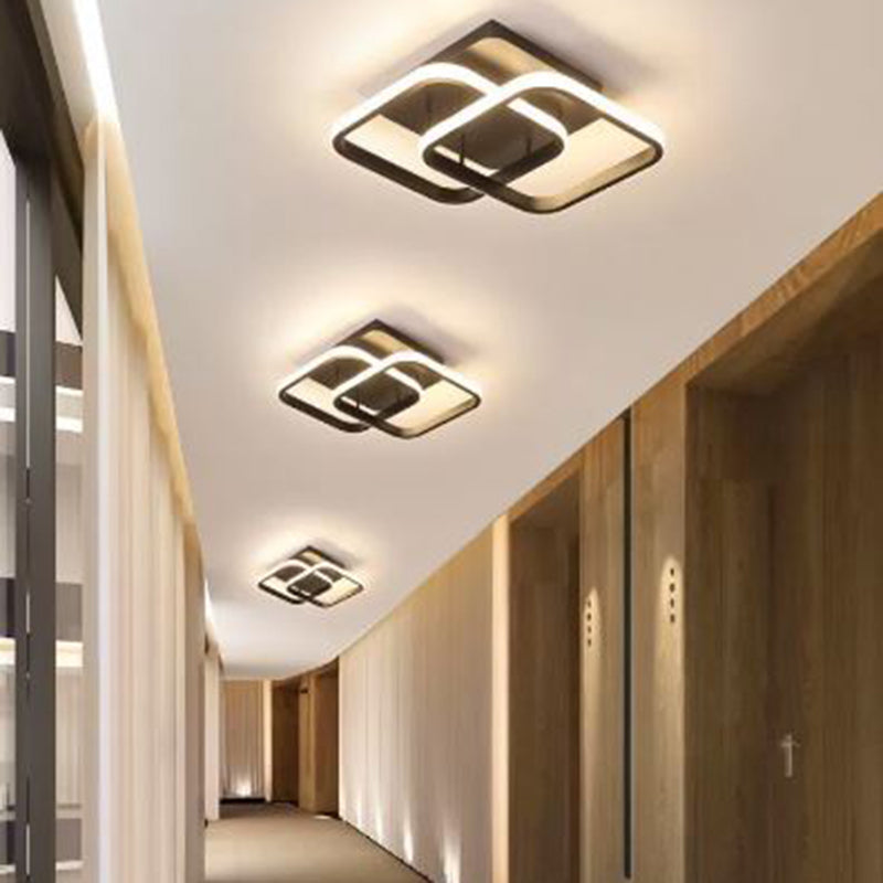 Modern Style Geometry Shade Ceiling Light Metal 2 Headed Ceiling Light for Restaurant