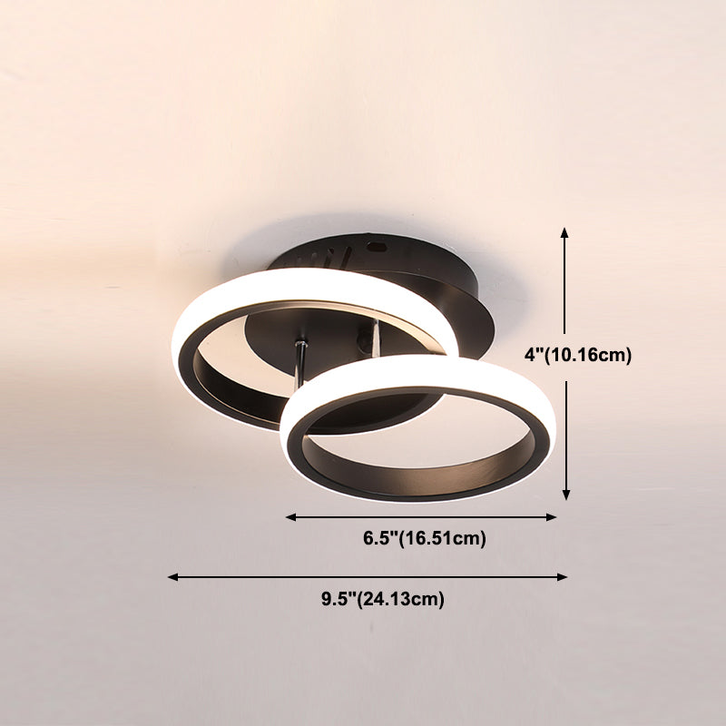 Modern Style Geometry Shade Ceiling Light Metal 2 Headed Ceiling Light for Restaurant