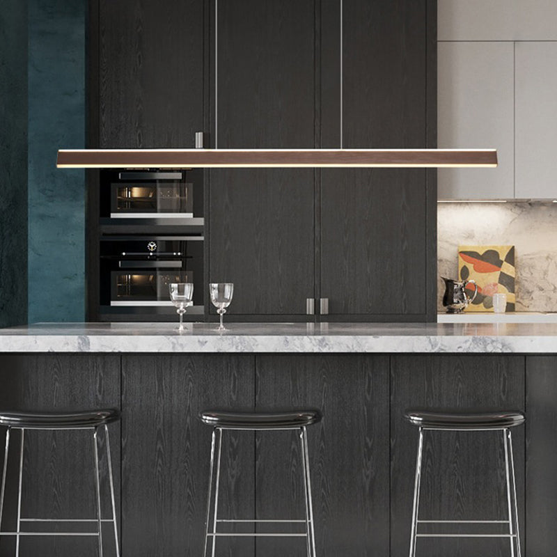 Modern Style Linear Shape Island Lights Metal 2-Light Pendant Lights