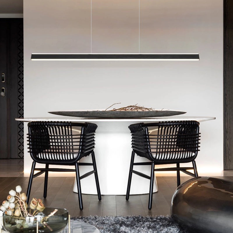 Modern Style Linear Shape Island Lights Metal 2-Light Pendant Lights