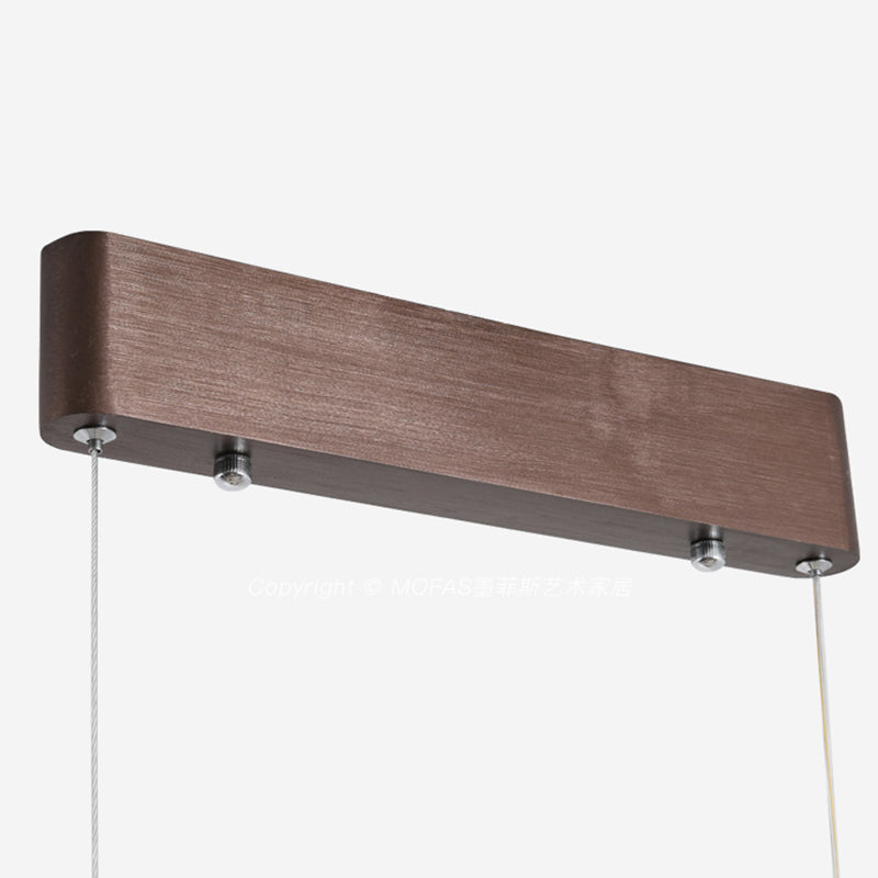 Modern Style Linear Shape Island Lights Metal 2-Light Pendant Lights