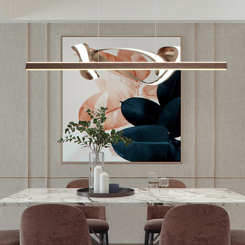 Modern Style Linear Shape Island Lights Metal 2-Light Pendant Lights