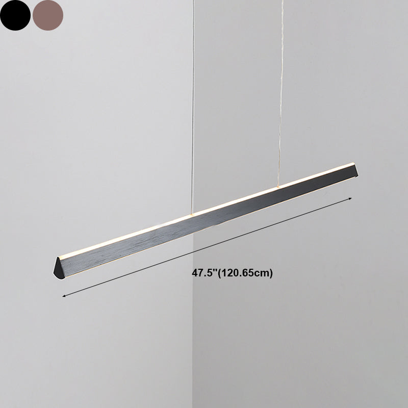 Modern Style Linear Shape Island Lights Metal 2-Light Pendant Lights