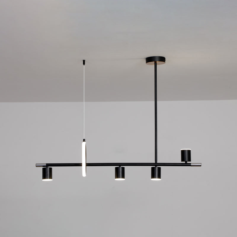 Contemporary Style Cylinder Island Lighting Metal Island Light Fixtures