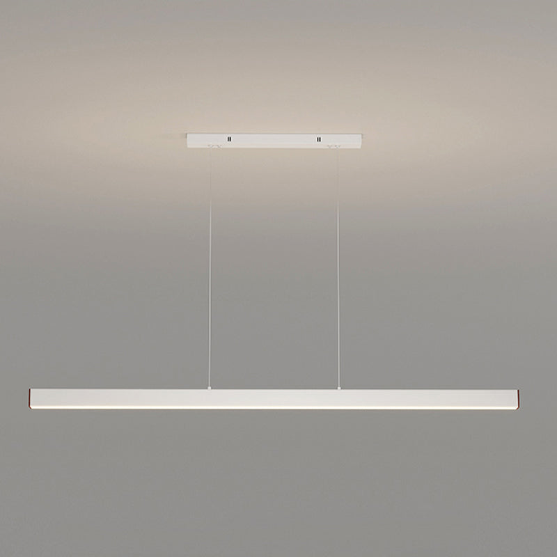 Modern Metal Island Lamp Linear 1-Light Restaurant Pendant Light with Acrylic Shade