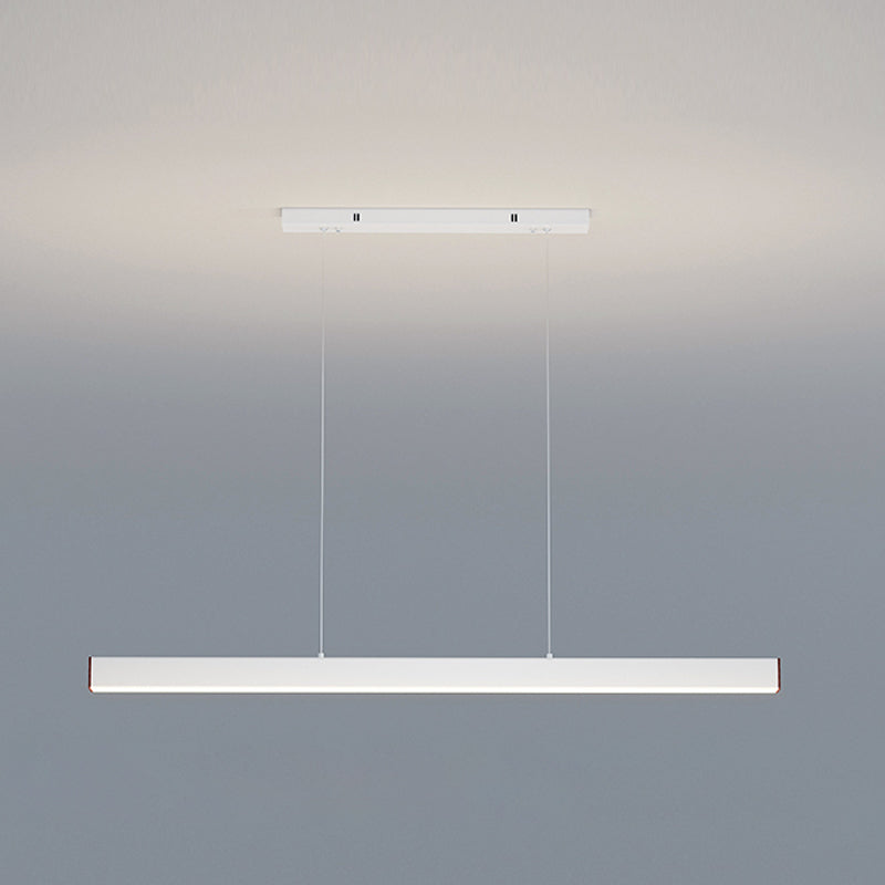 Modern Metal Island Lamp Linear 1-Light Restaurant Pendant Light with Acrylic Shade