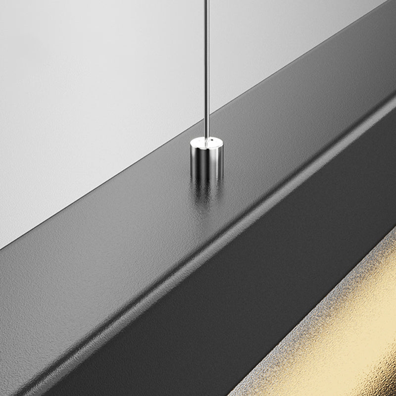 Modern Metal Island Lamp Linear 1-Light Restaurant Pendant Light with Acrylic Shade