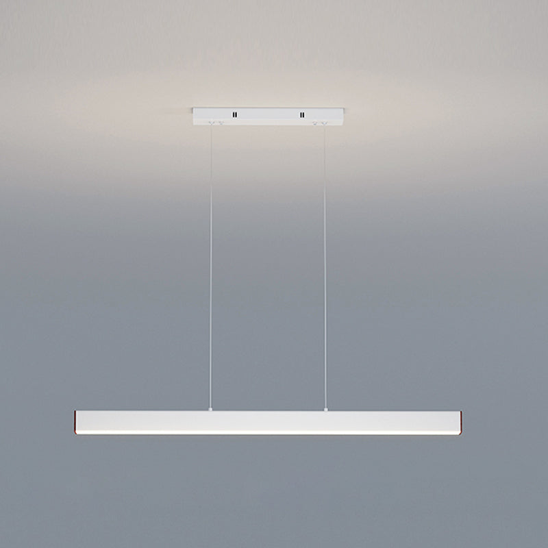 Modern Metal Island Lamp Linear 1-Light Restaurant Pendant Light with Acrylic Shade