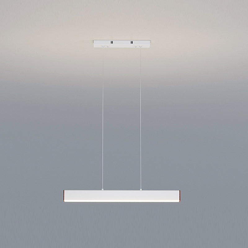 Modern Metal Island Lamp Linear 1-Light Restaurant Pendant Light with Acrylic Shade