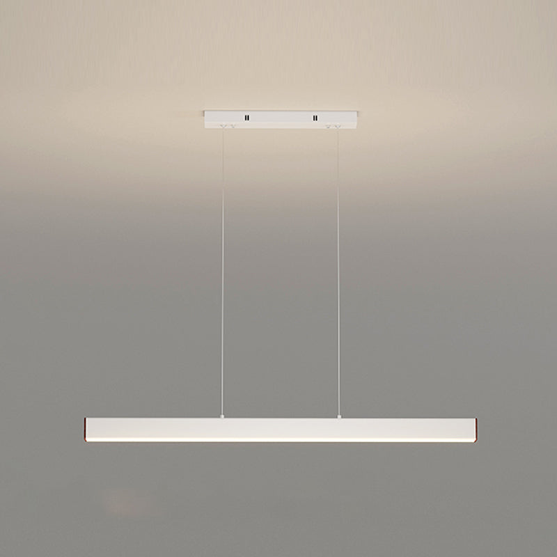 Modern Metal Island Lamp Linear 1-Light Restaurant Pendant Light with Acrylic Shade