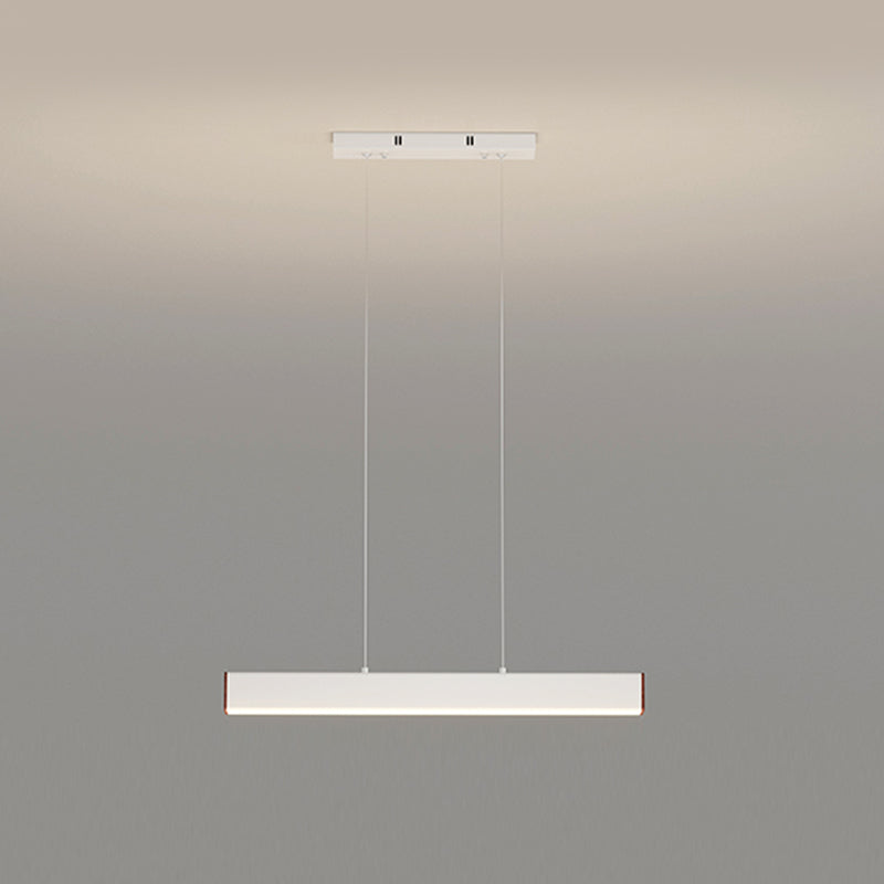 Modern Metal Island Lamp Linear 1-Light Restaurant Pendant Light with Acrylic Shade