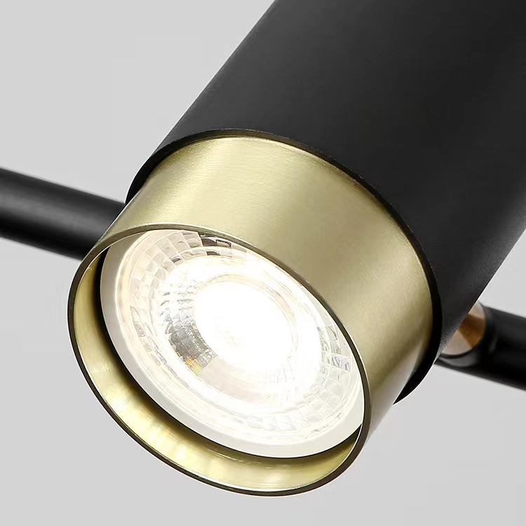 Contemporary Style Cylinder Island Lighting Ideas Metal Island Light Fixtures in Black