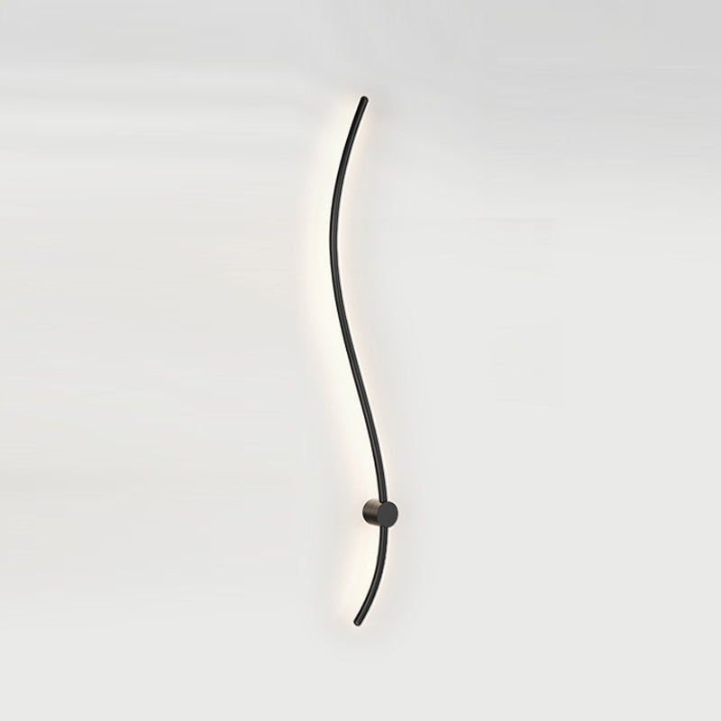 Metal Linear Wall Mounted Lamps Modern Style 1 Light Wall Lighting Fixtures