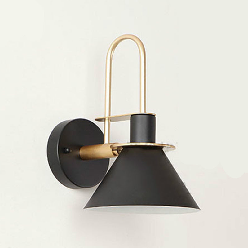 Metal Flared Wall Mounted Lamps Modern Style 1 Light Wall Lighting Fixtures